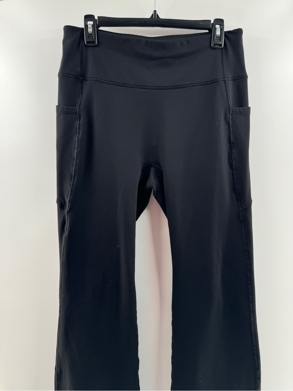 Women’s Black Wide Leg Leggings with Pockets – Size XL - Picture 3 of 8